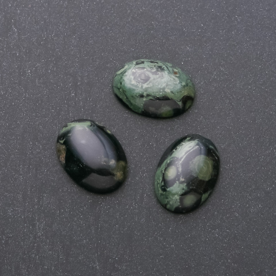 Cabochon piatră jasp oceanic sintetic 25×18 mm