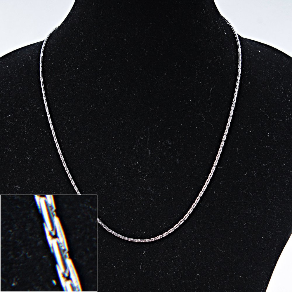 Lănțișor pentru bijuterii, lanț ancoră metalic, 50 cm