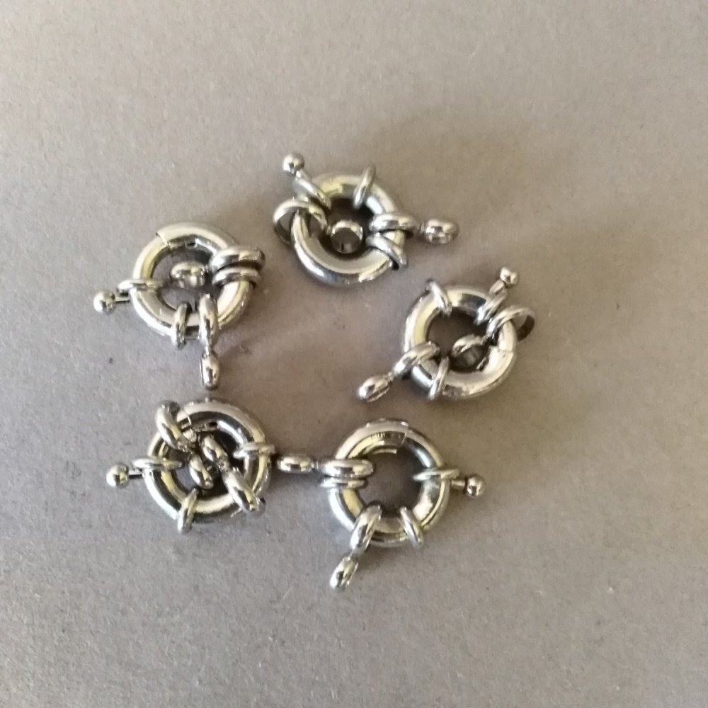 Închizătoare-bagel pentru mărgele și brățări, pentru un singur fir, 14 mm, preț per bucată