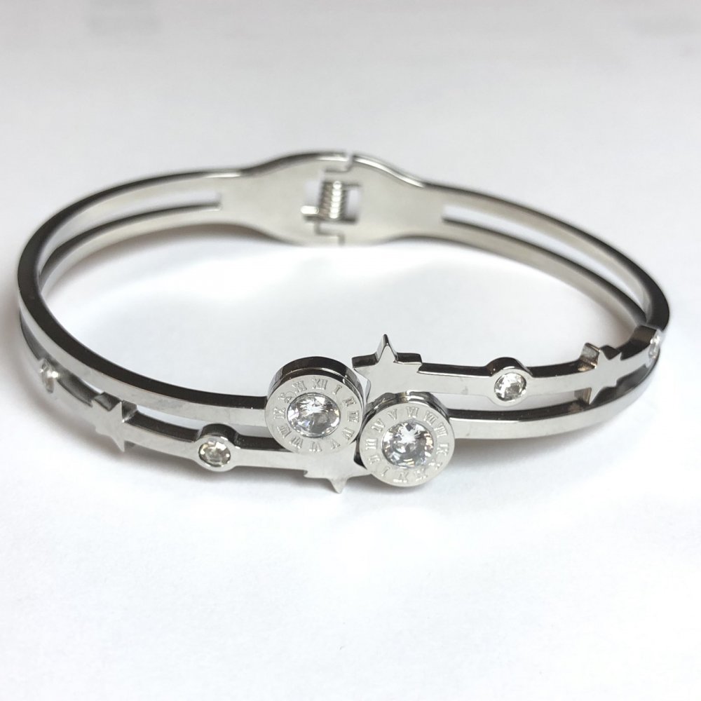 Brățară Xuping rodiu, grosime 5,5 mm, diametru 63x54 cm