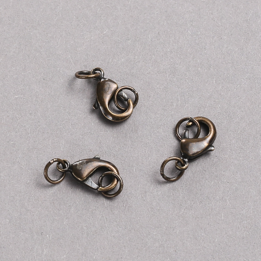 Feronerie închizătoare carabină 8×12 mm, metal, ciocolată închisă