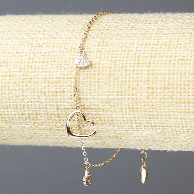 Brățară Xuping placată cu aur 18K, cu cristale albe, grosime 1,5 mm, lungime 18–20 cm, reglabilă