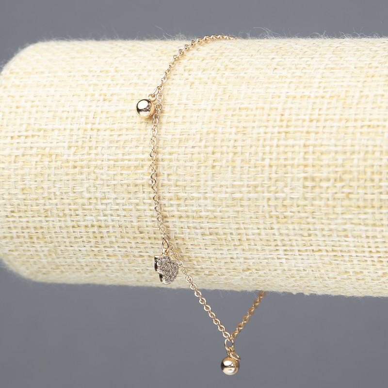 Brățară Xuping placată cu aur 18K cu cristale albe, grosime 1,5 mm, lungime 18-21 cm