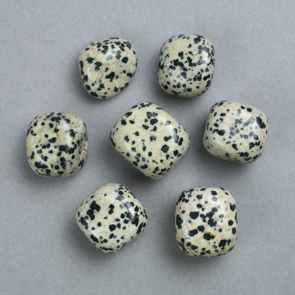 Piatră naturală de suvenir Jasper Dalmatin, diametrul 22×20 mm ± (ambalare 100 g)