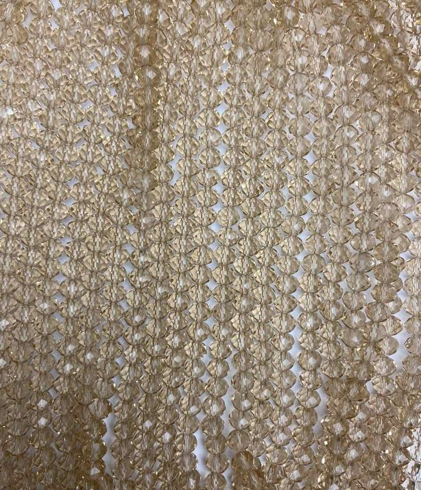 Mărgele din cristal ceh, nuanță chihlimbar, transparente, fațetate în rondel, diametrul 6x5 mm, lungime aproximativ 40 cm