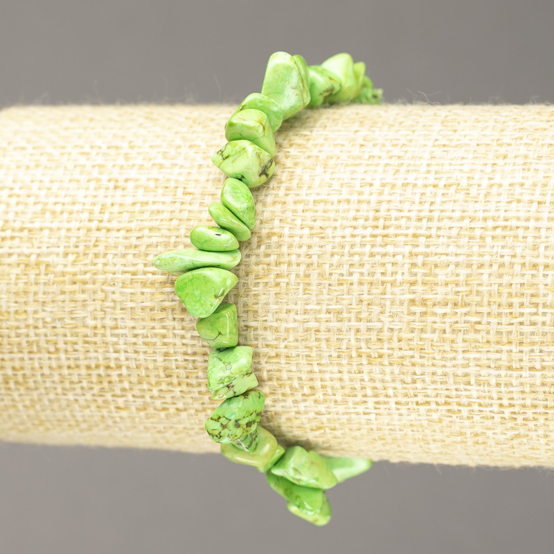 Brățară elastică din howlit tonat, mărgele de 6 mm