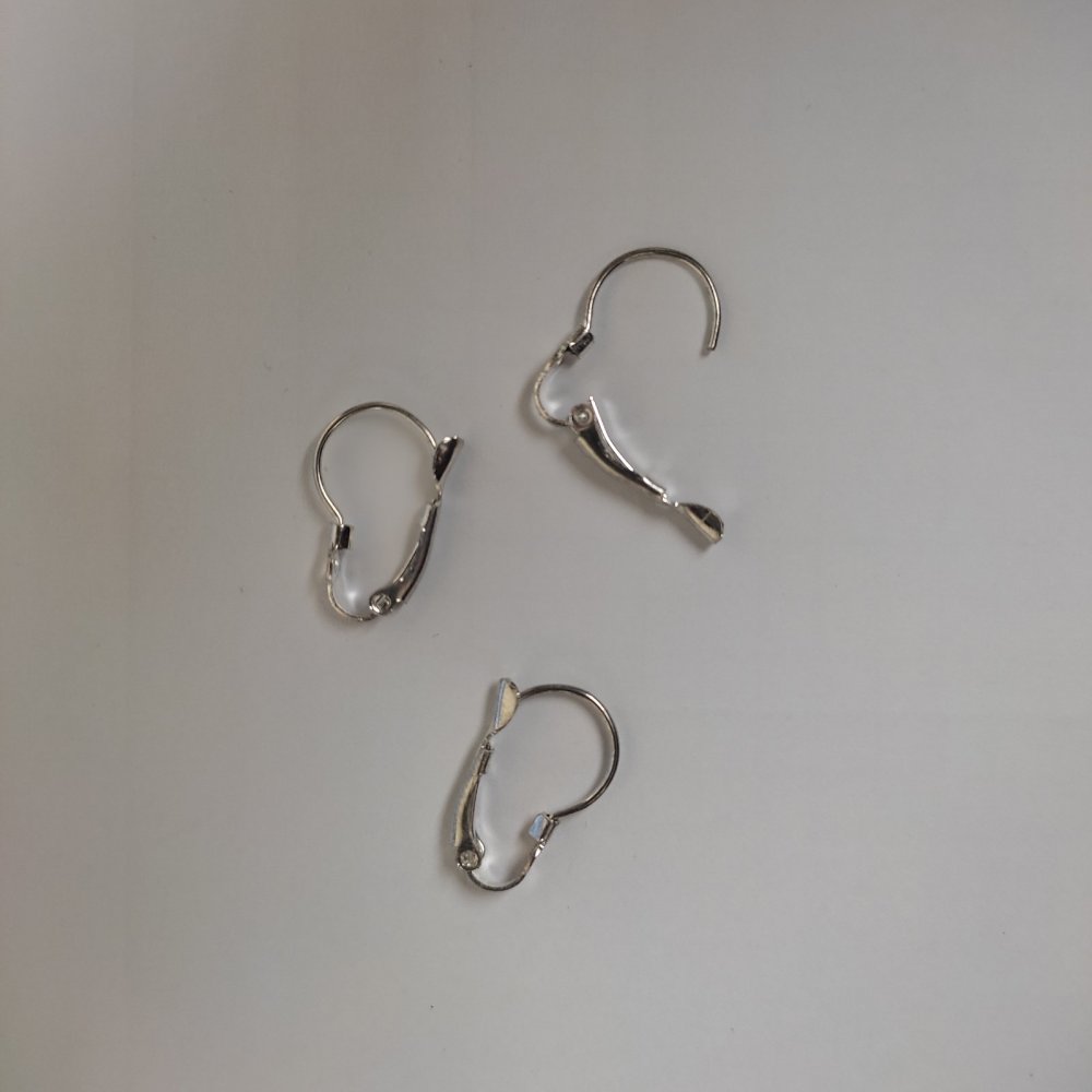 Știfturi pentru cercei din metal deschis, pereche, 20×12 mm +