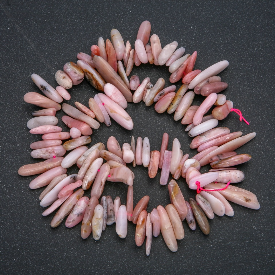 Șnur din opal natural, fragmente în formă de ac, diametrul 18x6 mm, lungime 41 cm +