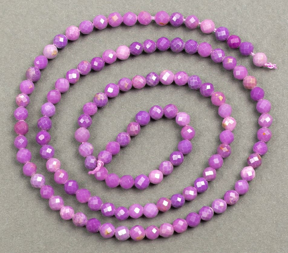 Fosfosiderit natural – mărgele facetate pe șnur, diametru 3,5 mm, lungime 40 cm