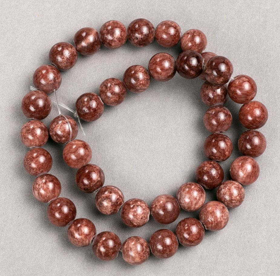 Mărgele acrilice «selenit» (acrilic artificial) pe fir, bilă netedă, diametrul de 10,5 mm, lungime 40 cm (+/-)