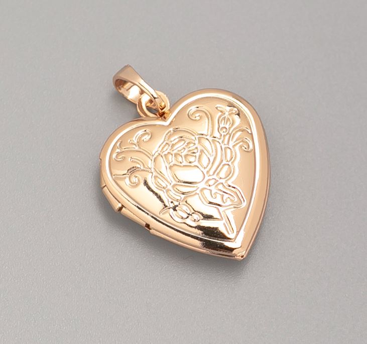 Pandantiv Xuping medalion Inimă sub poză, diametrul 19 mm+