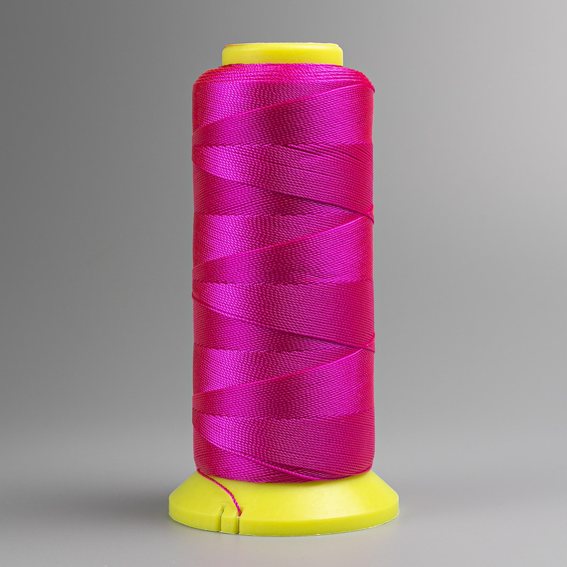 Fir bobinat de culoare zmeură, diametrul 0,6 mm, din nailon pentru artizanat, 300 m