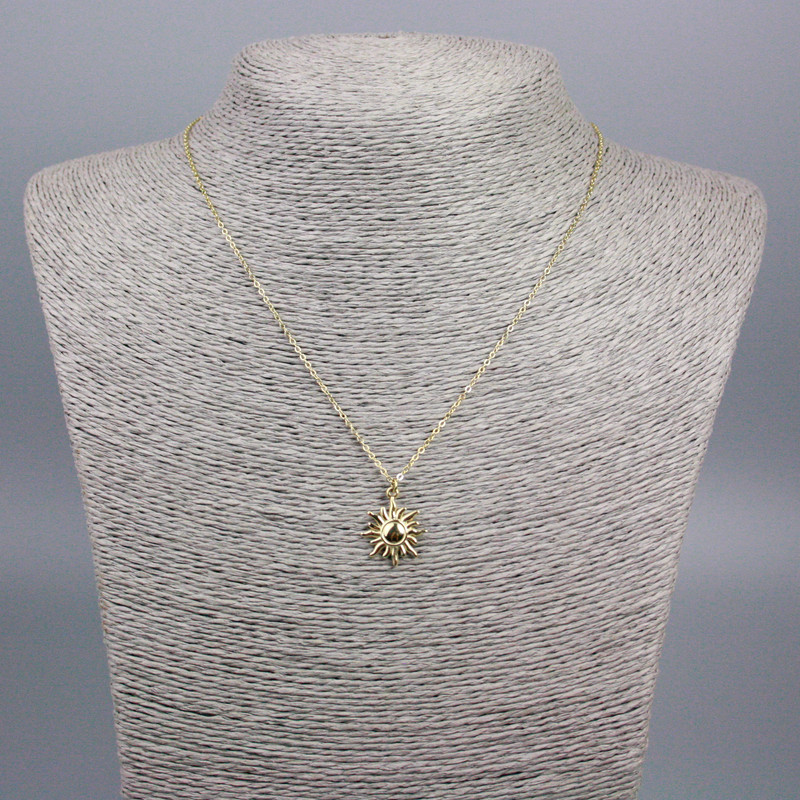 Ланцюжок Xuping Позолота 18К з підвіскою Сонце, діаметр 17х16мм+- з подовжувальним ланцюжком, довжина 53см+-, товщина 1мм+