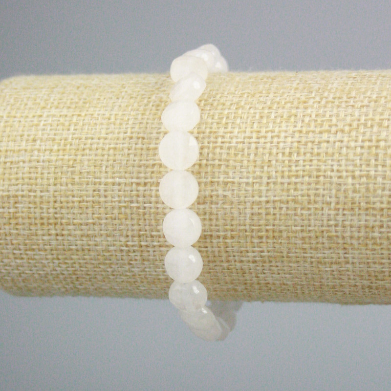 Brățară din cristal de munte, monede fațetate, diametrul 8,5 mm, lungime 18 cm (elastică)