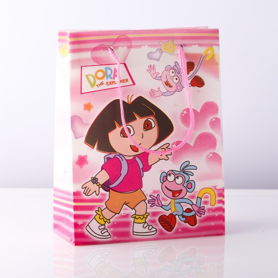 Pungă cadou pentru copii (din plastic) DORA (Dora), set de 6 buc.