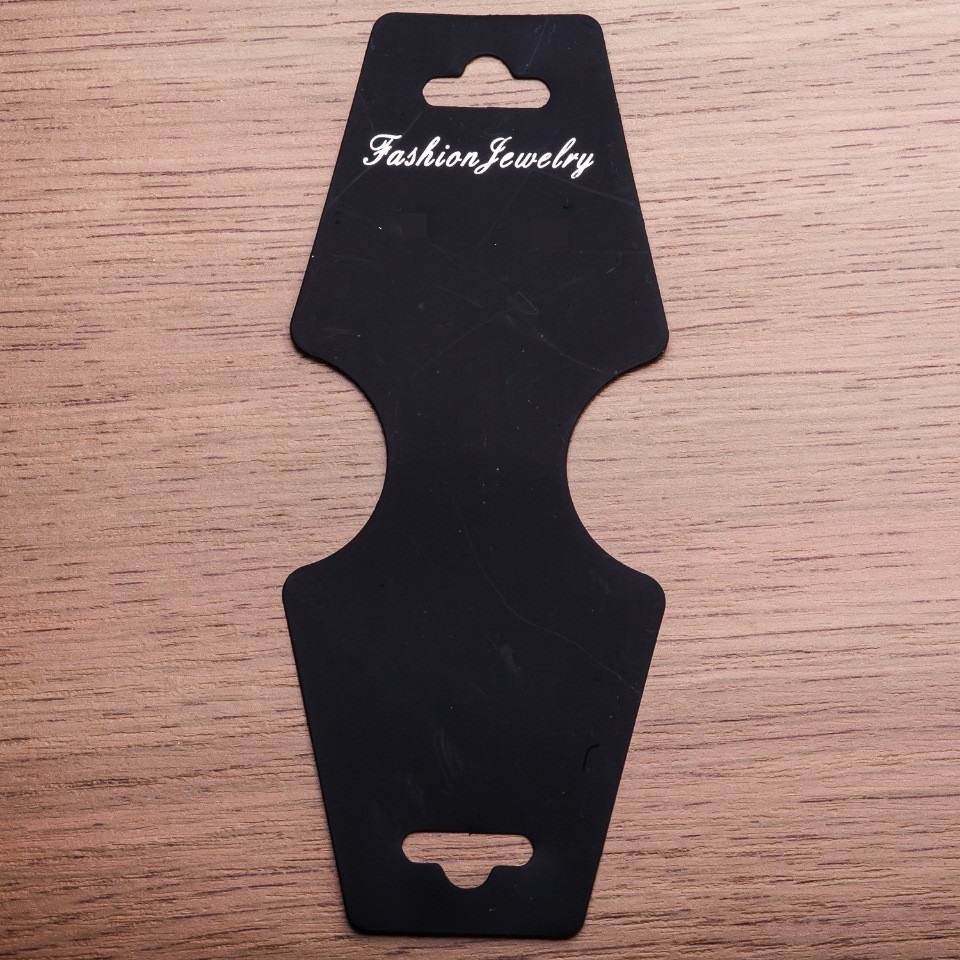 Planșetă pentru bijuterii, neagră, 11×4,5 cm, plastic, 200 buc./ambalaj